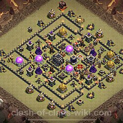 Base plan (layout), Town Hall Level 9 for clan wars (#80)