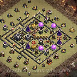 Base plan (layout), Town Hall Level 9 for clan wars (#89)