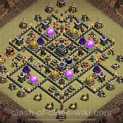 Base plan (layout), Town Hall Level 9 for clan wars (#90)