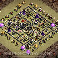 Base plan (layout), Town Hall Level 9 for clan wars (#91)