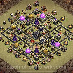 Base plan (layout), Town Hall Level 9 for clan wars (#95)