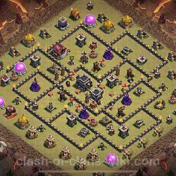 Die Anti 2 Sterne Clan War Base RH9 + Link, Anti Alles - COC Rathaus Level 9 Kriegsbase (CK / CW), #980
