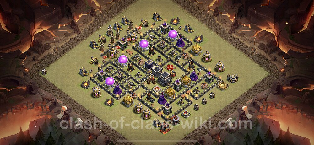 Die Maximal Clan War Base RH9 + Link, Anti Alles 2023 - COC Rathaus Level 9 Kriegsbase (CK / CW), #107