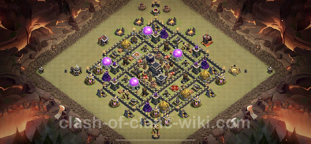 Die Anti 2 Sterne Clan War Base RH9 + Link, Anti Air / Dragon 2023 - COC Rathaus Level 9 Kriegsbase (CK / CW), #133