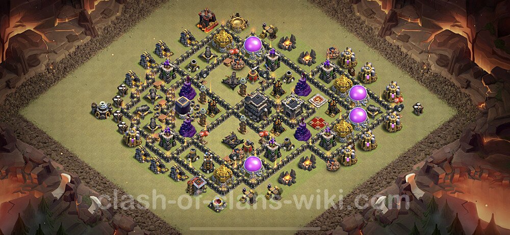 Die Clan War Base RH9 + Link, Hybrid 2023 - COC Rathaus Level 9 Kriegsbase (CK / CW), #139