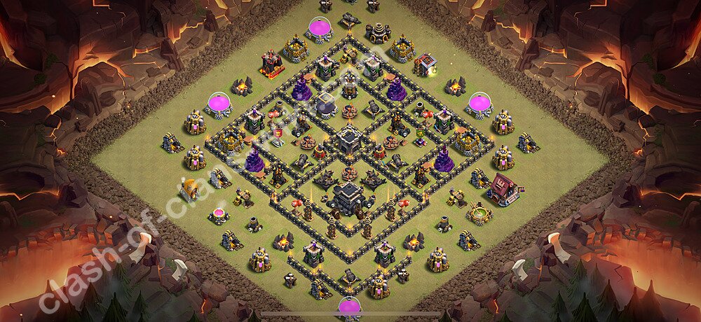 Die Anti 3 Sterne Clan War Base RH9 + Link, Anti Air / Dragon 2026 - COC Rathaus Level 9 Kriegsbase (CK / CW), #1531
