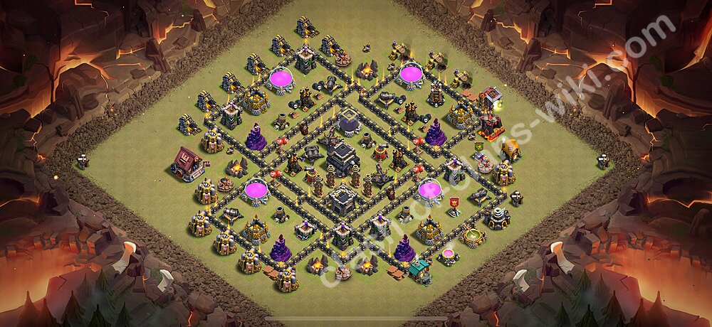 トロフィーコレクションの基本計画タウンホールレベル9, 異形1676