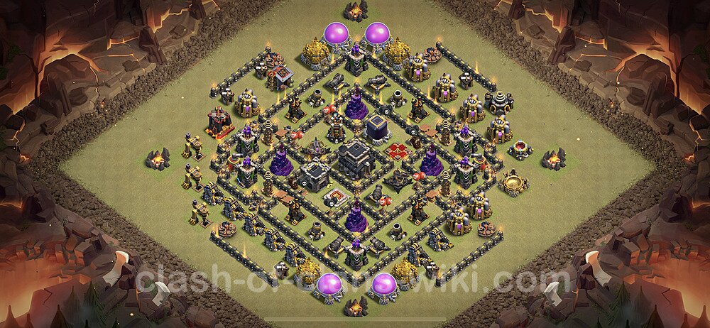 Die Maximal Clan War Base RH9 + Link, Anti Alles 2023 - COC Rathaus Level 9 Kriegsbase (CK / CW), #2