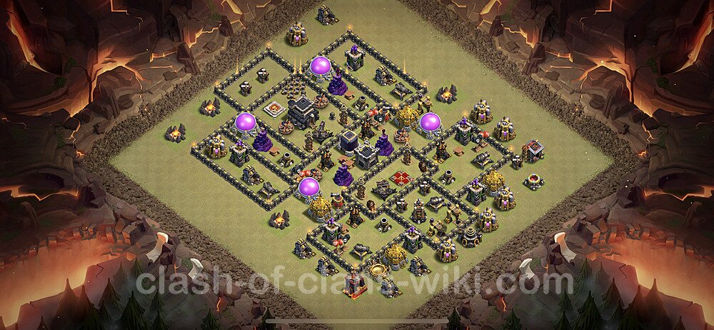 TH9 Max Levels War Base Plan with Link, Anti Everything, Copy Town Hall 9 CWL Design 2023, #25