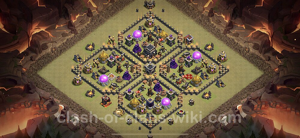 Best Max Levels War Base TH9 with Link - Town Hall Level 9 Base Copy