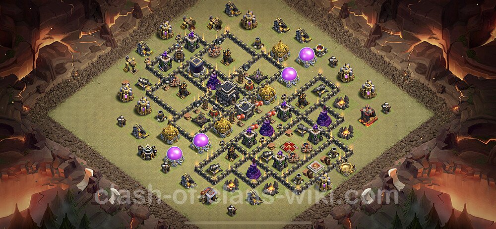 TH9 War Base Plan with Link, Anti Everything, Copy Town Hall 9 CWL Design 2023, #96