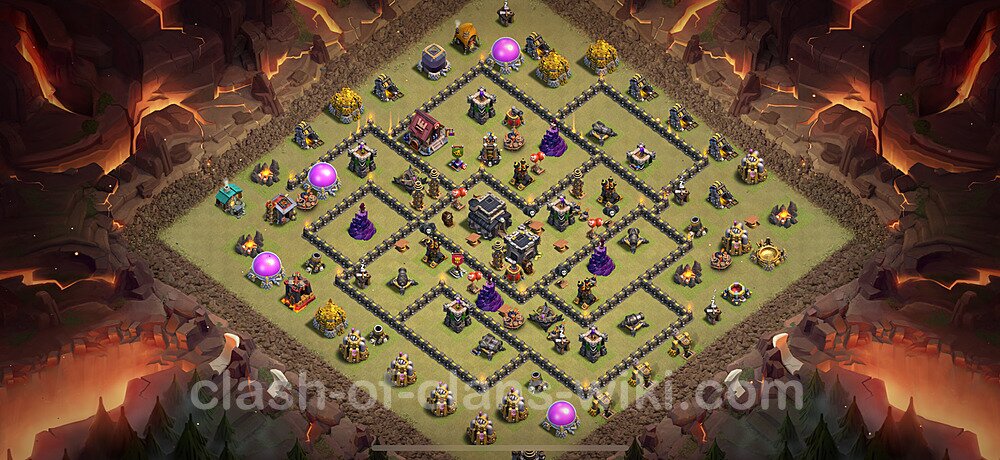 Die Anti 2 Sterne Clan War Base RH9 + Link, Anti Alles - COC Rathaus Level 9 Kriegsbase (CK / CW), #980